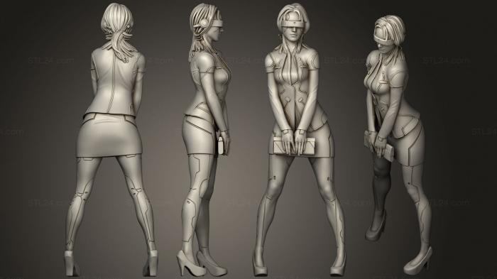 Статуэтки девушки (Юки, STKGL_1723) 3D модель для ЧПУ станка